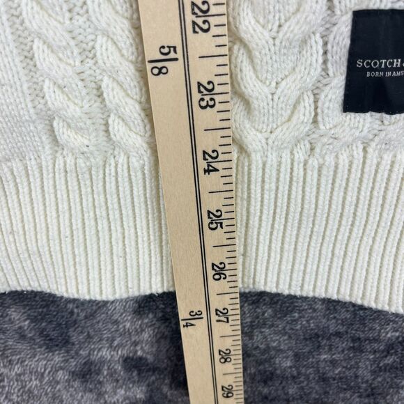 Scotch & Soda Chunky Cable Knit Crewneck Sweater Fisherman Pullover Men's M - Picture 7 of 11